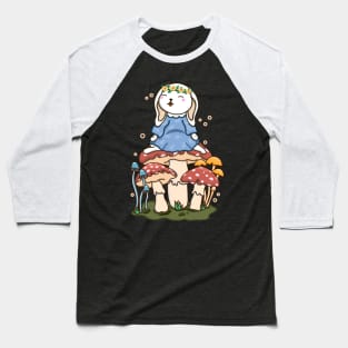 Bunny and Mushroom Baseball T-Shirt